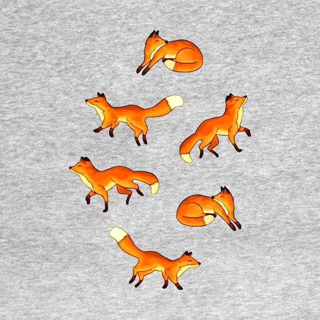 Free Frolicking Foxes by TigaTiga